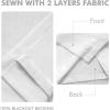 MIULEE Natural Pinch Pleated 100% Blackout Linen Curtains 96 Inch Length 2 Panels Set, Black Out Memory Trained Pleat Curtains Light Blocking Room Darkening Drapes for Bedroom Living Room Window(White)