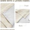 MIULEE Natural Pinch Pleated 100% Blackout Linen Curtains 96 Inch Length 2 Panels Set, Black Out Memory Trained Pleat Curtains Light Blocking Room Darkening Drapes for Bedroom Living Room Window(Linen)