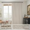 MIULEE Natural Pinch Pleated 100% Blackout Linen Curtains 96 Inch Length 2 Panels Set, Black Out Memory Trained Pleat Curtains Light Blocking Room Darkening Drapes for Bedroom Living Room Window(Beige)