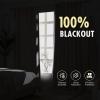 MIULEE Natural Pinch Pleated 100% Blackout Linen Curtains 96 Inch Length 2 Panels Set, Black Out Memory Trained Pleat Curtains Light Blocking Room Darkening Drapes for Bedroom Living Room Window(Natural)