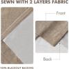MIULEE Natural Pinch Pleated 100% Blackout Linen Curtains 96 Inch Length 2 Panels Set, Black Out Memory Trained Pleat Curtains Light Blocking Room Darkening Drapes for Bedroom Living Room Window(Copper Brown)