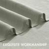 MIULEE Natural White Linen Curtains 84 Inch Length 2 Panels Set for Living Room Bedroom Semi Sheer Light Filtering Farmhouse Rod Pocket Long Soft Thick Linen Textured Window Drapes W42XL84(Sage)