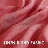 MIULEE Natural White Linen Curtains 84 Inch Length 2 Panels Set for Living Room Bedroom Semi Sheer Light Filtering Farmhouse Rod Pocket Long Soft Thick Linen Textured Window Drapes W42XL84(Burgundy Red)