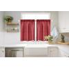 MIULEE Natural White Linen Curtains 84 Inch Length 2 Panels Set for Living Room Bedroom Semi Sheer Light Filtering Farmhouse Rod Pocket Long Soft Thick Linen Textured Window Drapes W42XL84(Burgundy Red)