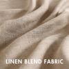 MIULEE Natural White Linen Curtains 84 Inch Length 2 Panels Set for Living Room Bedroom Semi Sheer Light Filtering Farmhouse Rod Pocket Long Soft Thick Linen Textured Window Drapes W42XL84(Taupe)