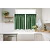 MIULEE Natural White Linen Curtains 84 Inch Length 2 Panels Set for Living Room Bedroom Semi Sheer Light Filtering Farmhouse Rod Pocket Long Soft Thick Linen Textured Window Drapes W42XL84(Emerald Green)