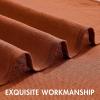 MIULEE Natural White Linen Curtains 84 Inch Length 2 Panels Set for Living Room Bedroom Semi Sheer Light Filtering Farmhouse Rod Pocket Long Soft Thick Linen Textured Window Drapes W42XL84(Terracotta)