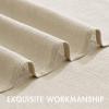 MIULEE Natural White Linen Curtains 84 Inch Length 2 Panels Set for Living Room Bedroom Semi Sheer Light Filtering Farmhouse Rod Pocket Long Soft Thick Linen Textured Window Drapes W42XL84(Linen)