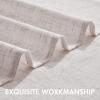 MIULEE Natural White Linen Curtains 84 Inch Length 2 Panels Set for Living Room Bedroom Semi Sheer Light Filtering Farmhouse Rod Pocket Long Soft Thick Linen Textured Window Drapes W42XL84(Bleached Linen)