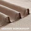 MIULEE Natural White Linen Curtains 84 Inch Length 2 Panels Set for Living Room Bedroom Semi Sheer Light Filtering Farmhouse Rod Pocket Long Soft Thick Linen Textured Window Drapes W42XL84(Taupe)