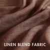 MIULEE Natural White Linen Curtains 84 Inch Length 2 Panels Set for Living Room Bedroom Semi Sheer Light Filtering Farmhouse Rod Pocket Long Soft Thick Linen Textured Window Drapes W42XL84(Chocolate Brown)