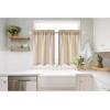 MIULEE Natural White Linen Curtains 84 Inch Length 2 Panels Set for Living Room Bedroom Semi Sheer Light Filtering Farmhouse Rod Pocket Long Soft Thick Linen Textured Window Drapes W42XL84(Tan Beige)