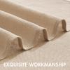 MIULEE Natural White Linen Curtains 84 Inch Length 2 Panels Set for Living Room Bedroom Semi Sheer Light Filtering Farmhouse Rod Pocket Long Soft Thick Linen Textured Window Drapes W42XL84(Camel Beige)