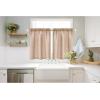 MIULEE Natural White Linen Curtains 84 Inch Length 2 Panels Set for Living Room Bedroom Semi Sheer Light Filtering Farmhouse Rod Pocket Long Soft Thick Linen Textured Window Drapes W42XL84(Brown)