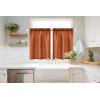 MIULEE Natural White Linen Curtains 84 Inch Length 2 Panels Set for Living Room Bedroom Semi Sheer Light Filtering Farmhouse Rod Pocket Long Soft Thick Linen Textured Window Drapes W42XL84(Terracotta)
