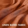 MIULEE Natural White Linen Curtains 84 Inch Length 2 Panels Set for Living Room Bedroom Semi Sheer Light Filtering Farmhouse Rod Pocket Long Soft Thick Linen Textured Window Drapes W42XL84(Terracotta)