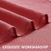 MIULEE Natural White Linen Curtains 84 Inch Length 2 Panels Set for Living Room Bedroom Semi Sheer Light Filtering Farmhouse Rod Pocket Long Soft Thick Linen Textured Window Drapes W42XL84(Burgundy Red)