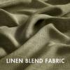 MIULEE Natural White Linen Curtains 84 Inch Length 2 Panels Set for Living Room Bedroom Semi Sheer Light Filtering Farmhouse Rod Pocket Long Soft Thick Linen Textured Window Drapes W42XL84(Light Olive Green)
