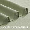 MIULEE Natural White Linen Curtains 84 Inch Length 2 Panels Set for Living Room Bedroom Semi Sheer Light Filtering Farmhouse Rod Pocket Long Soft Thick Linen Textured Window Drapes W42XL84(Sage Green)