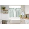 MIULEE Natural White Linen Curtains 84 Inch Length 2 Panels Set for Living Room Bedroom Semi Sheer Light Filtering Farmhouse Rod Pocket Long Soft Thick Linen Textured Window Drapes W42XL84(Sea Green)