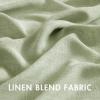 MIULEE Natural White Linen Curtains 84 Inch Length 2 Panels Set for Living Room Bedroom Semi Sheer Light Filtering Farmhouse Rod Pocket Long Soft Thick Linen Textured Window Drapes W42XL84(Sage Green)