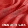 MIULEE Natural White Linen Curtains 84 Inch Length 2 Panels Set for Living Room Bedroom Semi Sheer Light Filtering Farmhouse Rod Pocket Long Soft Thick Linen Textured Window Drapes W42XL84(Red)