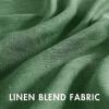 MIULEE Natural White Linen Curtains 84 Inch Length 2 Panels Set for Living Room Bedroom Semi Sheer Light Filtering Farmhouse Rod Pocket Long Soft Thick Linen Textured Window Drapes W42XL84(Emerald Green)