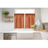 MIULEE Natural White Linen Curtains 84 Inch Length 2 Panels Set for Living Room Bedroom Semi Sheer Light Filtering Farmhouse Rod Pocket Long Soft Thick Linen Textured Window Drapes W42XL84(Burnt Orange)