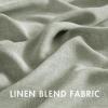 MIULEE Natural White Linen Curtains 84 Inch Length 2 Panels Set for Living Room Bedroom Semi Sheer Light Filtering Farmhouse Rod Pocket Long Soft Thick Linen Textured Window Drapes W42XL84(Sage)