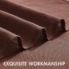 MIULEE Natural White Linen Curtains 84 Inch Length 2 Panels Set for Living Room Bedroom Semi Sheer Light Filtering Farmhouse Rod Pocket Long Soft Thick Linen Textured Window Drapes W42XL84(Chocolate Brown)