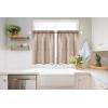 MIULEE Natural White Linen Curtains 84 Inch Length 2 Panels Set for Living Room Bedroom Semi Sheer Light Filtering Farmhouse Rod Pocket Long Soft Thick Linen Textured Window Drapes W42XL84(Taupe)