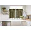 MIULEE Natural White Linen Curtains 84 Inch Length 2 Panels Set for Living Room Bedroom Semi Sheer Light Filtering Farmhouse Rod Pocket Long Soft Thick Linen Textured Window Drapes W42XL84(Light Olive Green)
