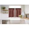 MIULEE Natural White Linen Curtains 84 Inch Length 2 Panels Set for Living Room Bedroom Semi Sheer Light Filtering Farmhouse Rod Pocket Long Soft Thick Linen Textured Window Drapes W42XL84(Chocolate Brown)