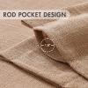 MIULEE Natural White Linen Curtains 84 Inch Length 2 Panels Set for Living Room Bedroom Semi Sheer Light Filtering Farmhouse Rod Pocket Long Soft Thick Linen Textured Window Drapes W42XL84(Brown)