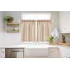 MIULEE Natural White Linen Curtains 84 Inch Length 2 Panels Set for Living Room Bedroom Semi Sheer Light Filtering Farmhouse Rod Pocket Long Soft Thick Linen Textured Window Drapes W42XL84(Camel Beige)