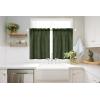 MIULEE Natural White Linen Curtains 84 Inch Length 2 Panels Set for Living Room Bedroom Semi Sheer Light Filtering Farmhouse Rod Pocket Long Soft Thick Linen Textured Window Drapes W42XL84(Olive Green)