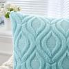 MIULEE Navy Blue Throw Pillow Covers 20×20 Inch, Soft Winter Plush Faux Wool Couch Pillow Covers Set of 2 Decorative Farmhouse Boho Throw Pillows for Sofa Living Room Bed(Sky Blue)