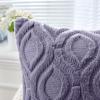 MIULEE Navy Blue Throw Pillow Covers 20×20 Inch, Soft Winter Plush Faux Wool Couch Pillow Covers Set of 2 Decorative Farmhouse Boho Throw Pillows for Sofa Living Room Bed(Blue Purple)