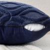 MIULEE Navy Blue Throw Pillow Covers 20×20 Inch, Soft Winter Plush Faux Wool Couch Pillow Covers Set of 2 Decorative Farmhouse Boho Throw Pillows for Sofa Living Room Bed(Navy Blue)