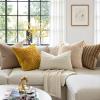 MIULEE Navy Blue Throw Pillow Covers 20×20 Inch, Soft Winter Plush Faux Wool Couch Pillow Covers Set of 2 Decorative Farmhouse Boho Throw Pillows for Sofa Living Room Bed(Mustard Yellow)