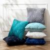 MIULEE Navy Blue Throw Pillow Covers 20×20 Inch, Soft Winter Plush Faux Wool Couch Pillow Covers Set of 2 Decorative Farmhouse Boho Throw Pillows for Sofa Living Room Bed(Grey Blue)