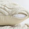 MIULEE Navy Blue Throw Pillow Covers 20×20 Inch, Soft Winter Plush Faux Wool Couch Pillow Covers Set of 2 Decorative Farmhouse Boho Throw Pillows for Sofa Living Room Bed(Cream White)
