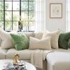 MIULEE Navy Blue Throw Pillow Covers 20×20 Inch, Soft Winter Plush Faux Wool Couch Pillow Covers Set of 2 Decorative Farmhouse Boho Throw Pillows for Sofa Living Room Bed(Sage Green)