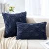 MIULEE Navy Blue Throw Pillow Covers 20×20 Inch, Soft Winter Plush Faux Wool Couch Pillow Covers Set of 2 Decorative Farmhouse Boho Throw Pillows for Sofa Living Room Bed(Navy Blue)