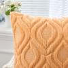 MIULEE Navy Blue Throw Pillow Covers 20×20 Inch, Soft Winter Plush Faux Wool Couch Pillow Covers Set of 2 Decorative Farmhouse Boho Throw Pillows for Sofa Living Room Bed(Orange)