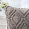 MIULEE Navy Blue Throw Pillow Covers 20×20 Inch, Soft Winter Plush Faux Wool Couch Pillow Covers Set of 2 Decorative Farmhouse Boho Throw Pillows for Sofa Living Room Bed(Dark Grey)