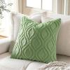 MIULEE Navy Blue Throw Pillow Covers 20×20 Inch, Soft Winter Plush Faux Wool Couch Pillow Covers Set of 2 Decorative Farmhouse Boho Throw Pillows for Sofa Living Room Bed(Sage Green)