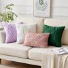 MIULEE Navy Blue Throw Pillow Covers 20×20 Inch, Soft Winter Plush Faux Wool Couch Pillow Covers Set of 2 Decorative Farmhouse Boho Throw Pillows for Sofa Living Room Bed(Dark Green)