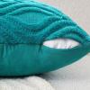 MIULEE Navy Blue Throw Pillow Covers 20×20 Inch, Soft Winter Plush Faux Wool Couch Pillow Covers Set of 2 Decorative Farmhouse Boho Throw Pillows for Sofa Living Room Bed(Teal)