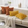 MIULEE Navy Blue Throw Pillow Covers 20×20 Inch, Soft Winter Plush Faux Wool Couch Pillow Covers Set of 2 Decorative Farmhouse Boho Throw Pillows for Sofa Living Room Bed(Burnt Orange)
